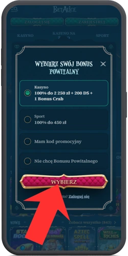 Bonus powitalny Betalice